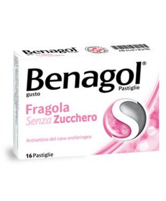 Benagol Aroma Fragola Senza Zucchero 16 Pastiglie - Dolomiti e Natura
