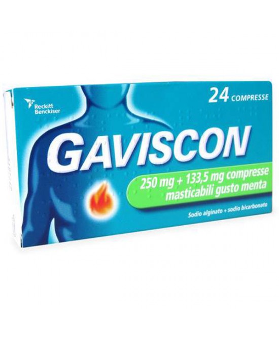 Gaviscon 24 Compresse Gusto Menta 250 + 133,5 mg - Dolomiti e Natura
