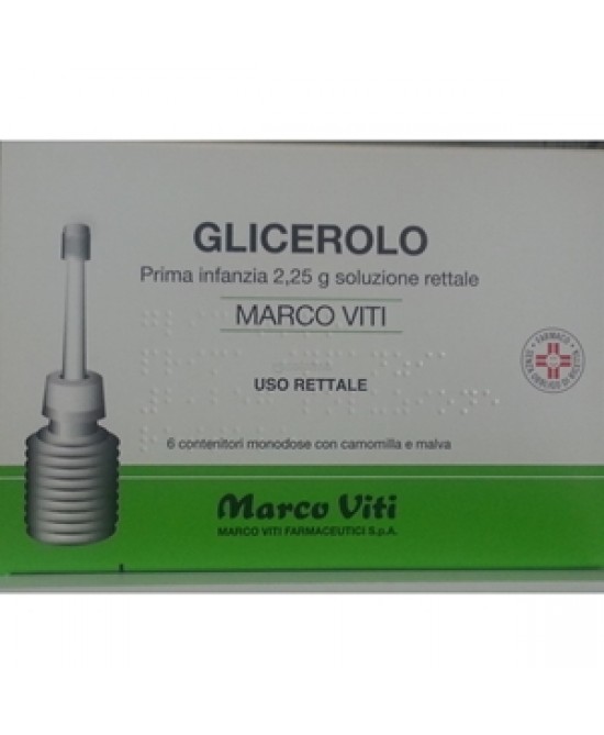 Glicerolo Prima Infanzia Soluzione Rettale Marco Viti 6 Contenitori 2,25 g - Dolomiti e Natura