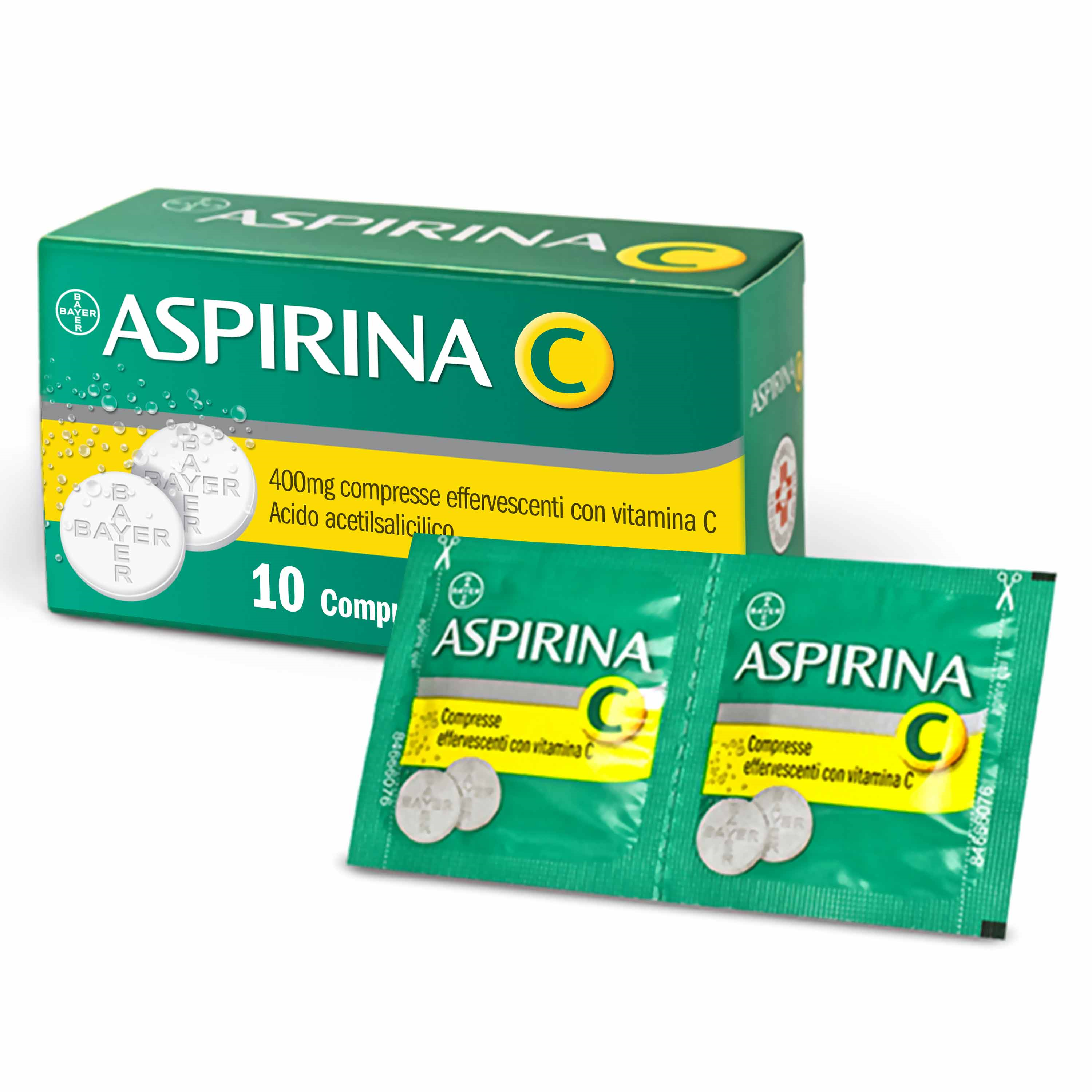 Aspirina C 10 Compresse Effervescenti 400 + 240 mg - Dolomiti e Natura