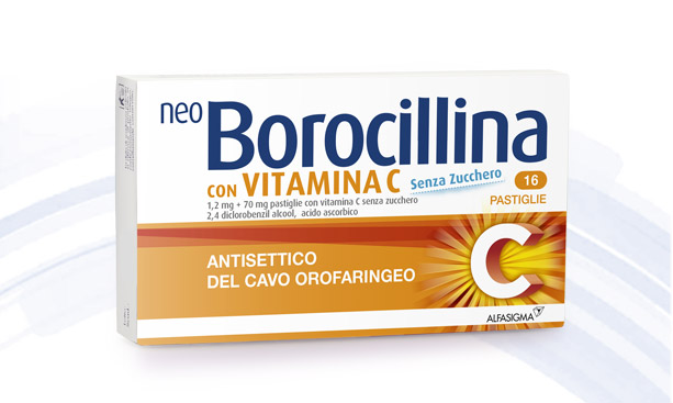 NeoBorocillina Vitamina C 16 Pastiglie Senza Zucchero - Dolomiti e Natura