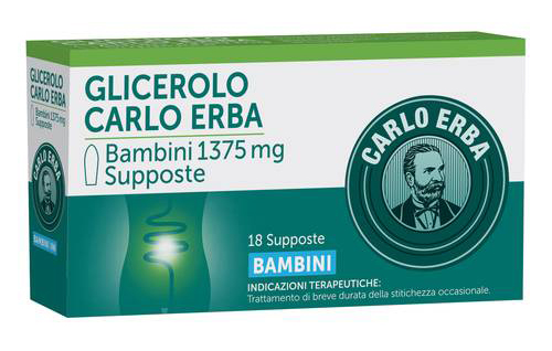 Glicerolo Bambini Carlo Erba 18 Supposte 1375 mg - Dolomiti e Natura