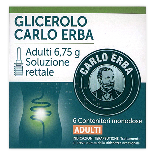 Glicerolo Adulti Carlo Erba 6 Microclismi 6,75 g - Dolomiti e Natura