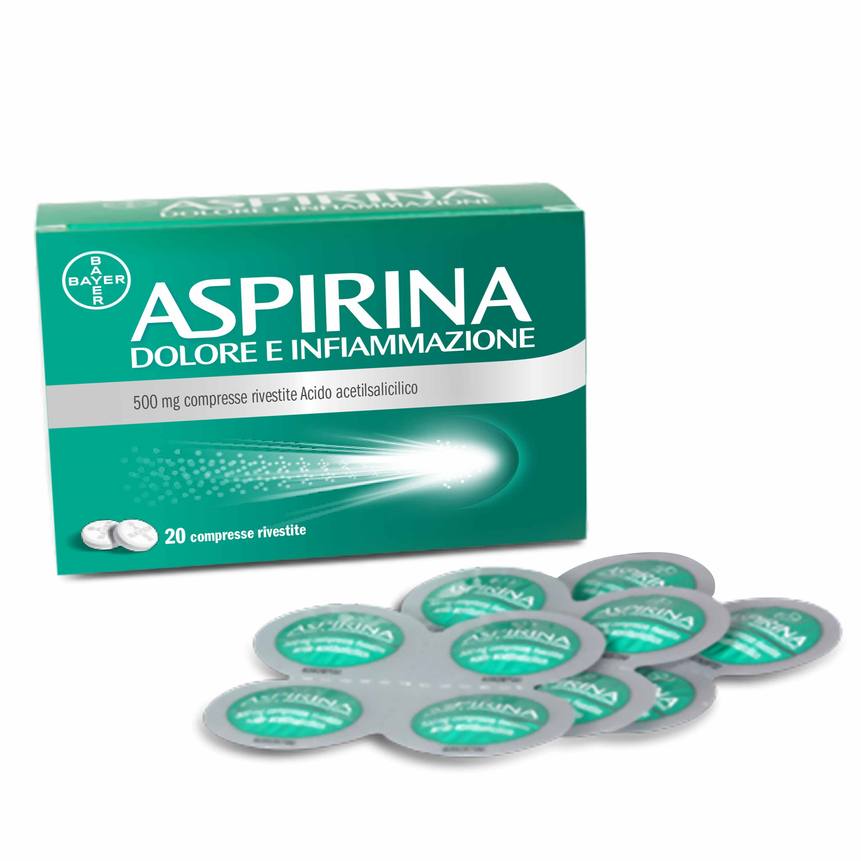 Aspirina Dolore E Infiammazione 20 Compresse 500 mg - Dolomiti e Natura