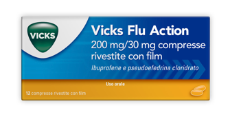 VICKS FLU ACTION*12CPR200+30MG - Dolomiti e Natura