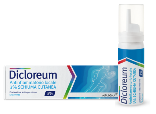 Dicloreum Antinfiammatorio Locale 3% Schiuma Cutanea 50 g - Dolomiti e Natura