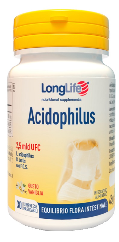 LONGLIFE ACIDOPHILUS 30 COMPRESSE MASTICABILI - Dolomiti e Natura
