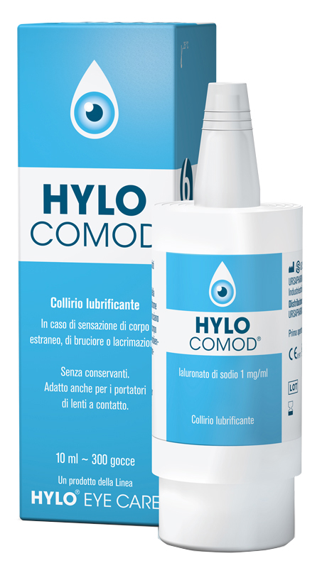 HYLO-COMOD GOCCE OCULARI IALURONATO DI SODIO 0,1%  FLACONCINO 10 ML - Dolomiti e Natura