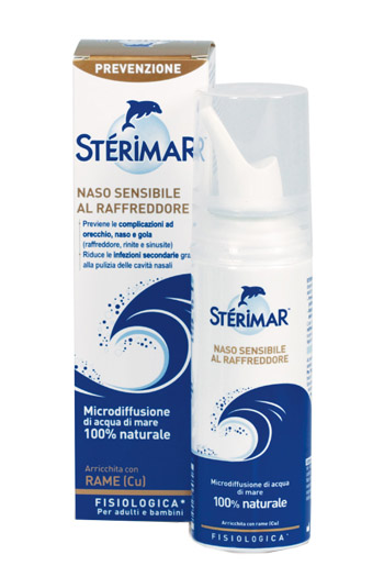STERIMAR NASO SENSIBILE AL RAFFREDDORE ACQUA DI MARE SPRAY 100 ML - Dolomiti e Natura