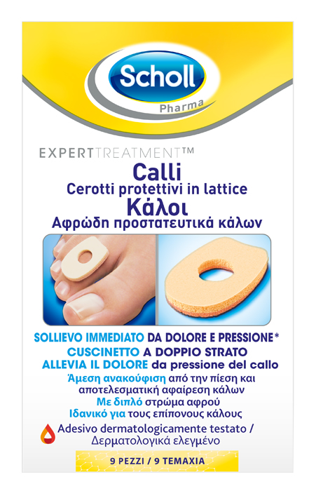 CEROTTO PROTETTIVO PER CALLI SCHOLL IN LATTICE 9 PEZZI - Dolomiti e Natura