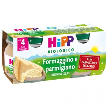 HIPP BIO OMOGENEIZZATO FORMAGGINO AI TRE FORMAGGI 2X80 G - Dolomiti e Natura