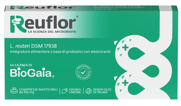 REUFLOR 20 COMPRESSE MASTICABILI AROMA LIMONE - Dolomiti e Natura