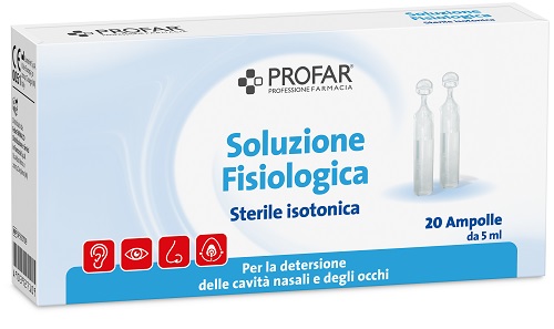 SOLUZIONE FISIOLOGICA STERILE ISOTONICA PROFAR 20 AMPOLLE DA 5 ML - Dolomiti e Natura