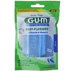 GUM EASY FLOSSERS FILO INTERDENTALE CON FORCELLA 30 PEZZI - Dolomiti e Natura
