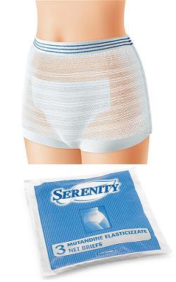 MUTANDINA ELASTICA RETTANGOLARE A RETE SERENITY S 3 PEZZI - Dolomiti e Natura