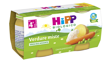Hipp Omogeneizzato Verdure Miste 2 x 80 g - Dolomiti e Natura
