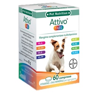 ATTIVO TABS ASTUCCIO DA 60 COMPRESSE ALTAMENTE APPETIBILI - Dolomiti e Natura