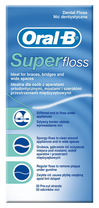 Filo Interdentale Oral-B Superfloss 50 Fili Pre-Tagliati - Dolomiti e Natura