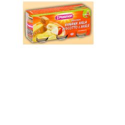 PLASMON OMOGENEIZZATO BANANA/MELA/BISCOTTI/MIELE 120 G X 3 PEZZI - Dolomiti e Natura