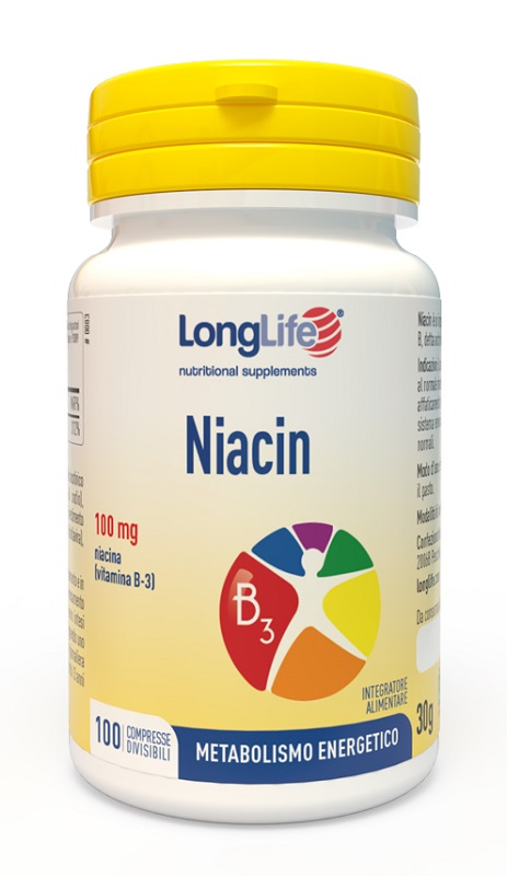LONGLIFE NIACIN 100 MG 100 COMPRESSE DIVISIBILI - Dolomiti e Natura