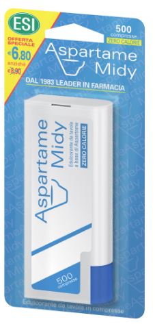 ESI ASPARTAME MIDY 500 COMPRESSE CON DISPENSER - Dolomiti e Natura