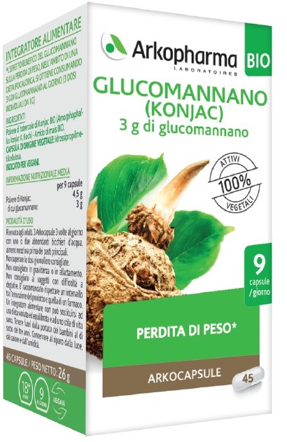 ARKO CAPSULE GLUCOMANNANO BIO 45 CAPSULE - Dolomiti e Natura