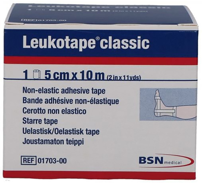 LEUKOTAPE BENDA ANELASTICA PER BENDAGGI FUNZIONALI 5X100 CM - Dolomiti e Natura