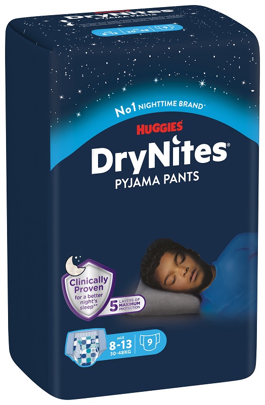 PANNOLINO HUGGIES DRYNITES 8/13 ANNI BOY L 30/48KG 9 PEZZI - Dolomiti e Natura