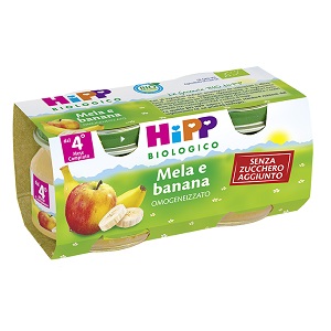 HIPP BIO FRUTTA GRATTUGGIATA MELA BANANA 4X100 G - Dolomiti e Natura