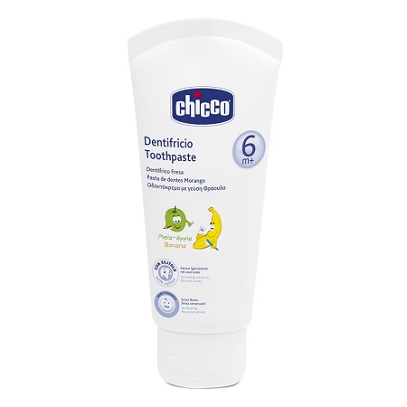 Chicco Dentifricio 6M+  Gusto Mela Banana 50 ml - Dolomiti e Natura