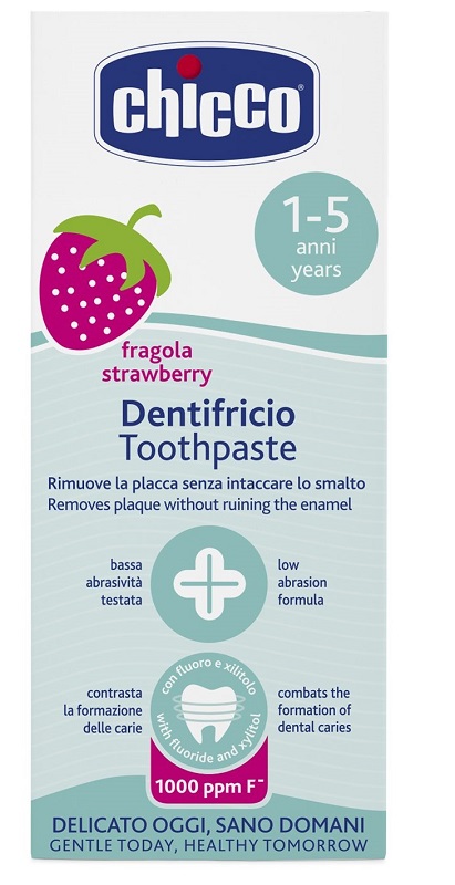 CHICCO DENTIFRICIO FRAGOLA 50 ML 12M+ CON FLUORO - Dolomiti e Natura