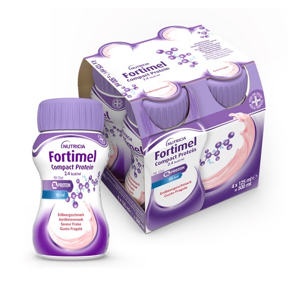 FORTIMEL COMPACT PROTEIN FRAGOLA 4 BOTTIGLIE 125 ML - Dolomiti e Natura