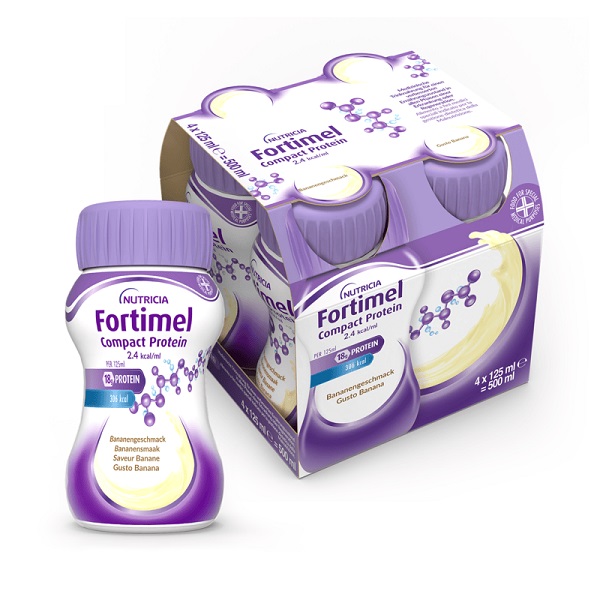 FORTIMEL COMPACT PROTEIN BANANA 4 BOTTIGLIE 125 ML - Dolomiti e Natura
