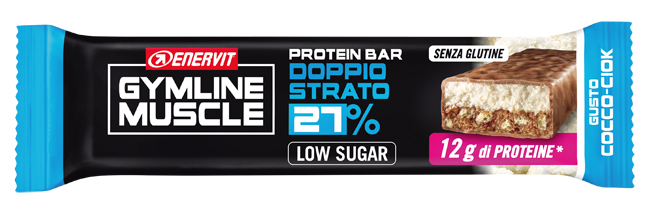 Enervit Gymline Muscle Protein Bar 37% Doppio Strato Coccio-Ciok - Dolomiti e Natura