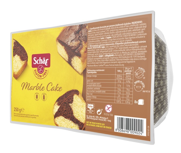 SCHAR MARBLE CAKE SENZA LATTOSIO 250 G - Dolomiti e Natura