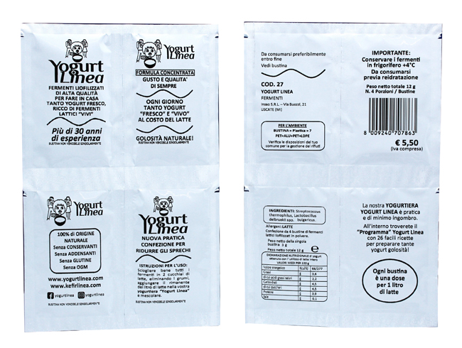 YOGURT LINEA FERMENTI LIOFILIZZATI 4 BUSTINE DA 6,5 G - Dolomiti e Natura