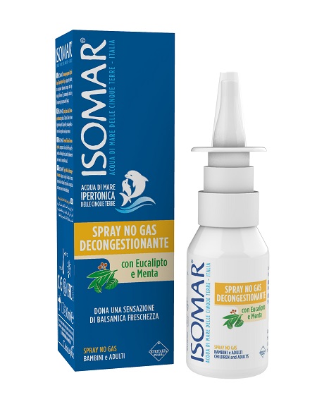 ISOMAR SOLUZIONE ACQUA MARE NASO IPERTONICA NASO SPRAY DECONGESTIONANTE 30 ML - Dolomiti e Natura