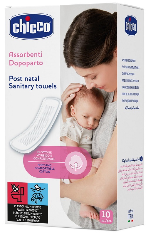 CHICCO MAMMA DONNA ASSORBENTI POSTPARTO COTONE 10 PEZZI - Dolomiti e Natura