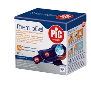 THERMOGEL CUSCINO TERAPIA CALDO FREDDO 10X26 CM CON FASCIA ELASTICA - Dolomiti e Natura