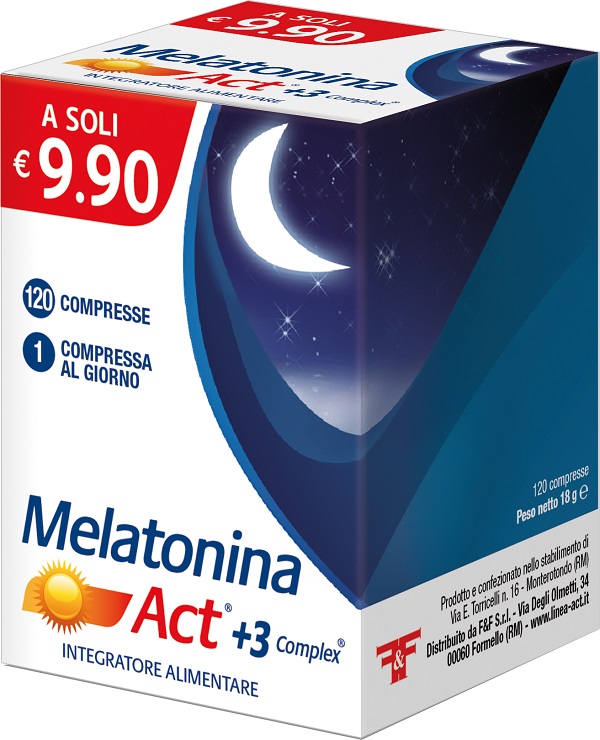 MELATONINA ACT +3 COMPLEX 120 COMPRESSE - Dolomiti e Natura