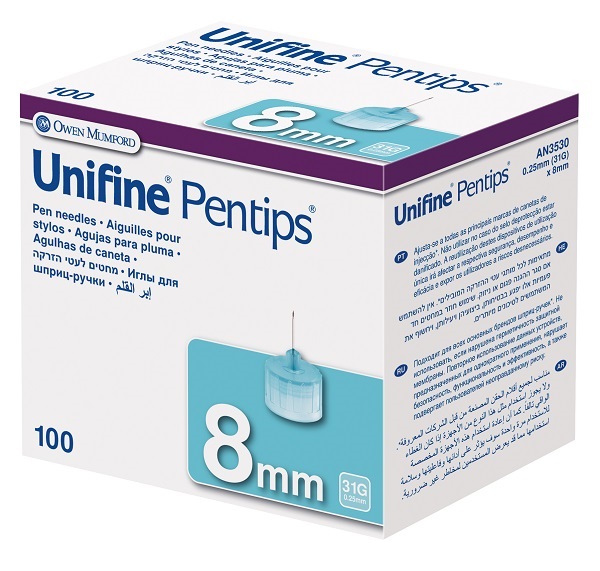 AGO PER PENNA DA INSULINA UNIFINE PENTIPS GAUGE 31 8 MM 100 PEZZI - Dolomiti e Natura