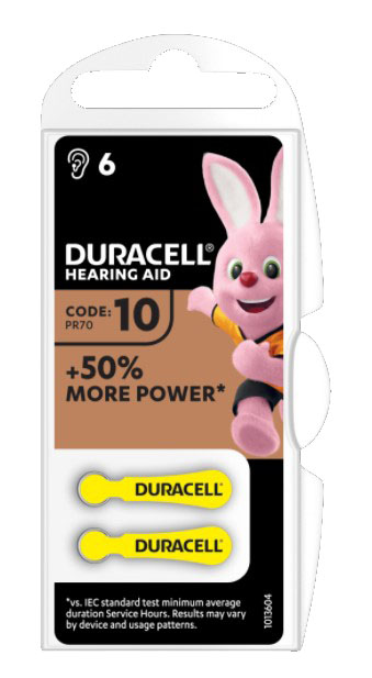 DURACELL ACTIVAIR HEARING AID EASY TAB 10 GIALLO BATTERIA PER APPARECCHIO ACUSTICO 6 PEZZI - Dolomiti e Natura