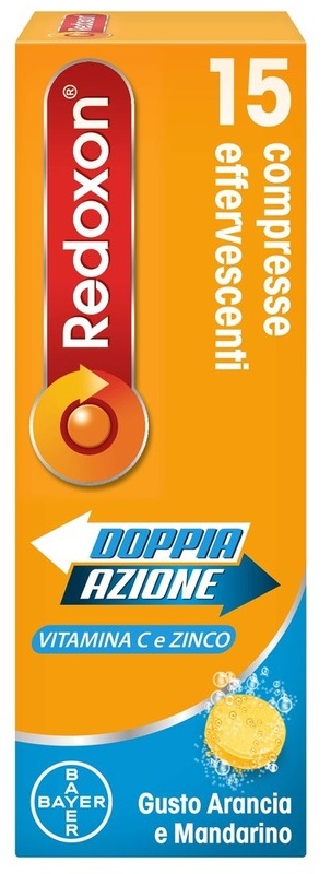 REDOXON DOPPIA AZIONE 15 COMPRESSE EFFERVESCENTI VITAMINA C ZINCO ARANCIA E MANDARINO 45,78 G - Dolomiti e Natura