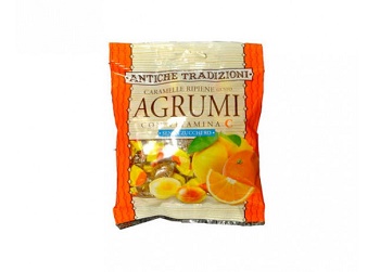 ANTICHE TRADIZIONI CARAMELLE RIPIENE CON VITAMINA C GUSTO AGRUMI 60 G - Dolomiti e Natura