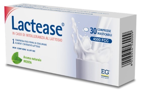 LACTEASE 4500 FCC AROMA MENTA 30 COMPRESSE MASTICABILI - Dolomiti e Natura