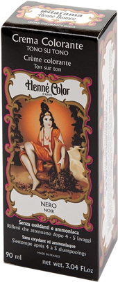 HENNE NUANCE NERO CREMA HENNE COLOR CREMA COLORANTE PRONTA ALL'USO - Dolomiti e Natura