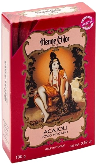 POLVERE HENNE ACAJOU ROSSO MOGANO HENNE COLOR POLVERE VEGETALE COLORANTE RIFLESSANTE 100 G - Dolomiti e Natura