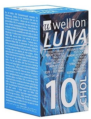 WELLION LUNA 10 STRIPS STRISCE PER MISURAZIONE COLESTEROLO - Dolomiti e Natura