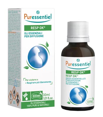 MISCELA RESP OK OLI ESSENZIALI PER DIFFUSIONE 30 ML PURESSENTIEL ECOCERT - Dolomiti e Natura