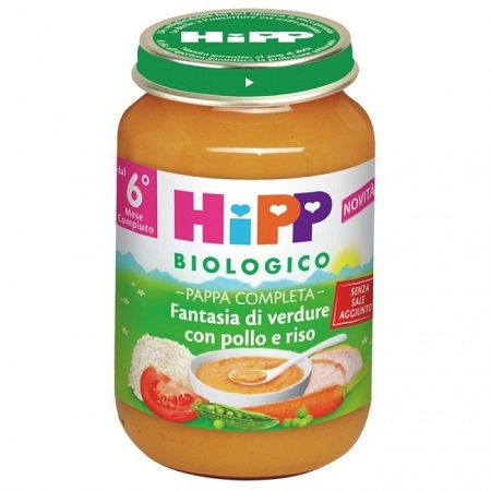 HIPP BIO PAPPA PRONTA FANTAS VERD POLLO RISO 190 G - Dolomiti e Natura
